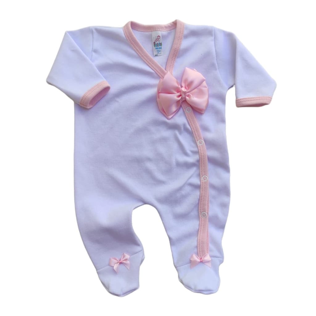 Macacão Kimono Com Laço Duplo Saída Maternidade 6 Cores Algodão Suedine