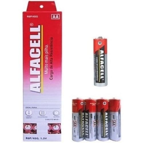 Caixa de Pilhas AA 2a R6p Normal Alfacell 60 Unidades / Brinquedos / Controles