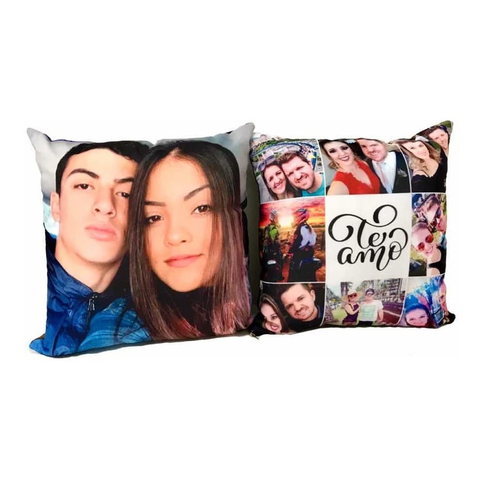 Almofada 40x40 Personalizada Com Fotos Frente Verso Presente