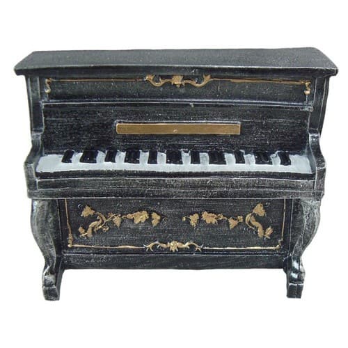 Piano Vintage Enfeite De Resina Decoração