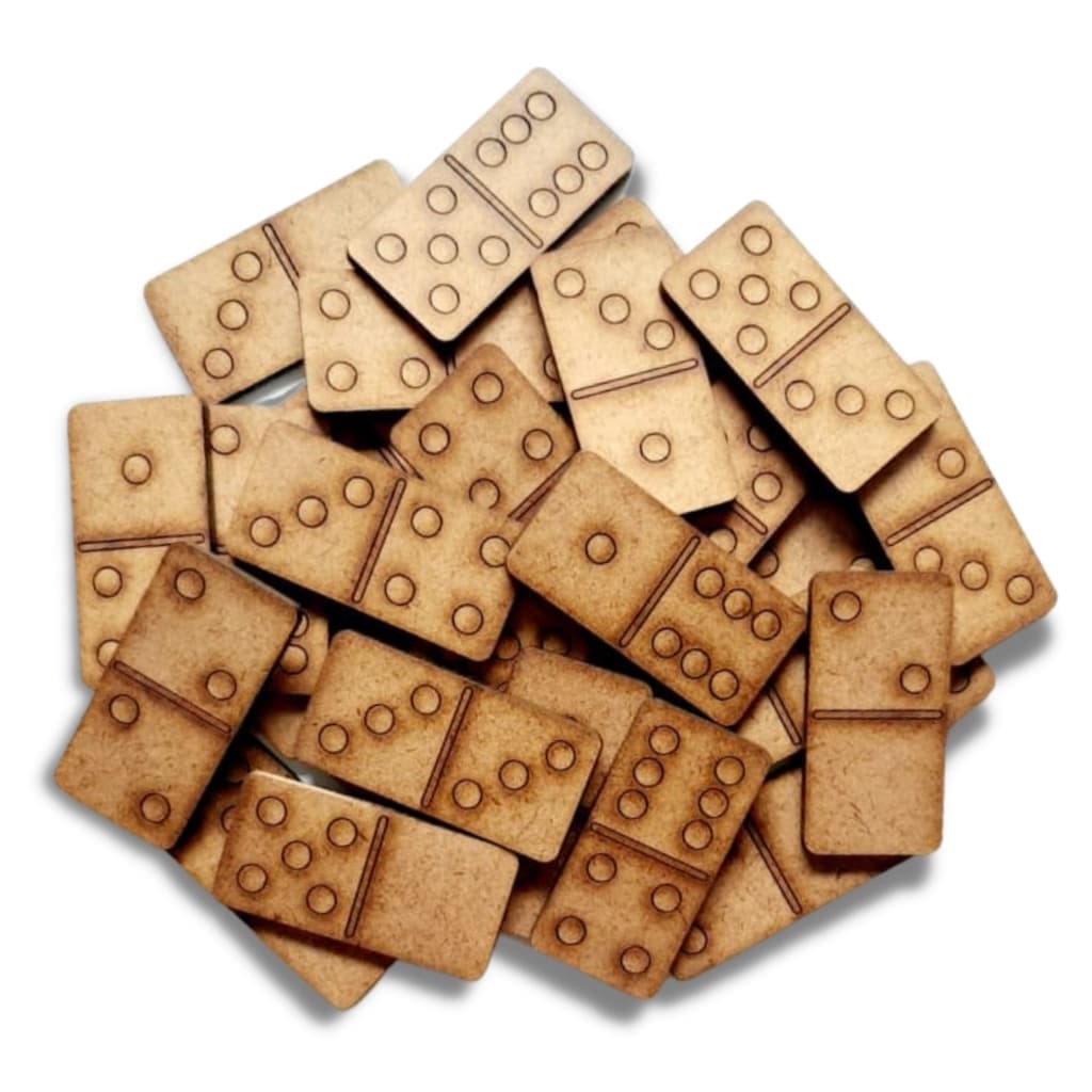 Kit Com 30 Jogo De Dominó em MDF Interativo Educativo Adulto Infantil