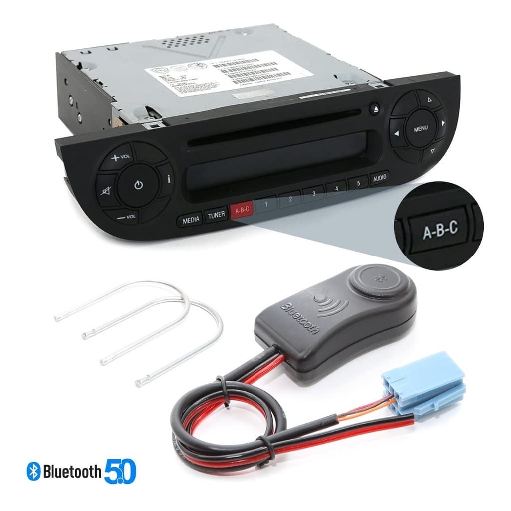 Adaptador Bluetooth Aux 5.0 Para Fiat 500 Mexicano A-b-c