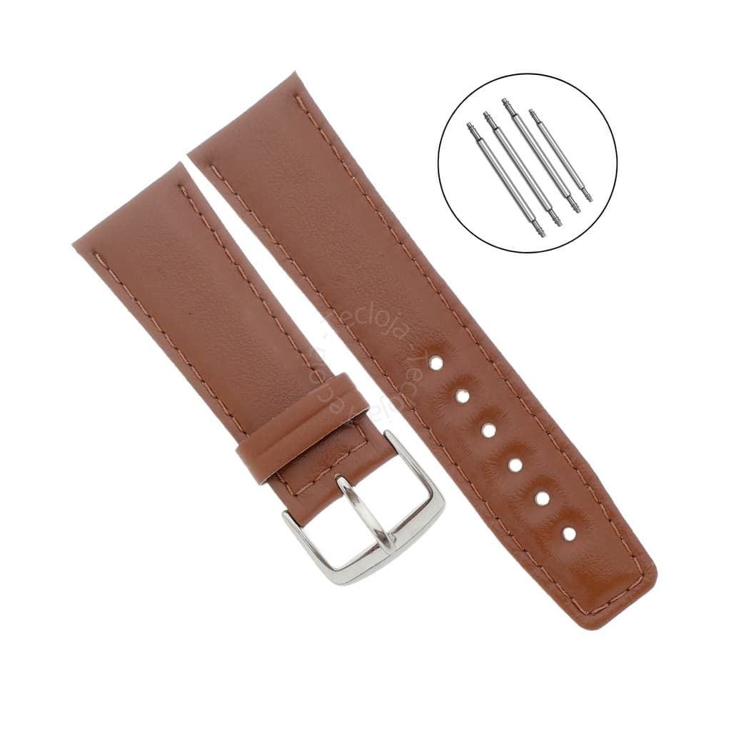 Pulseira Havana Em Couro Para Relógio 18mm, 20mm, 22mm, 24mm e 26mm
