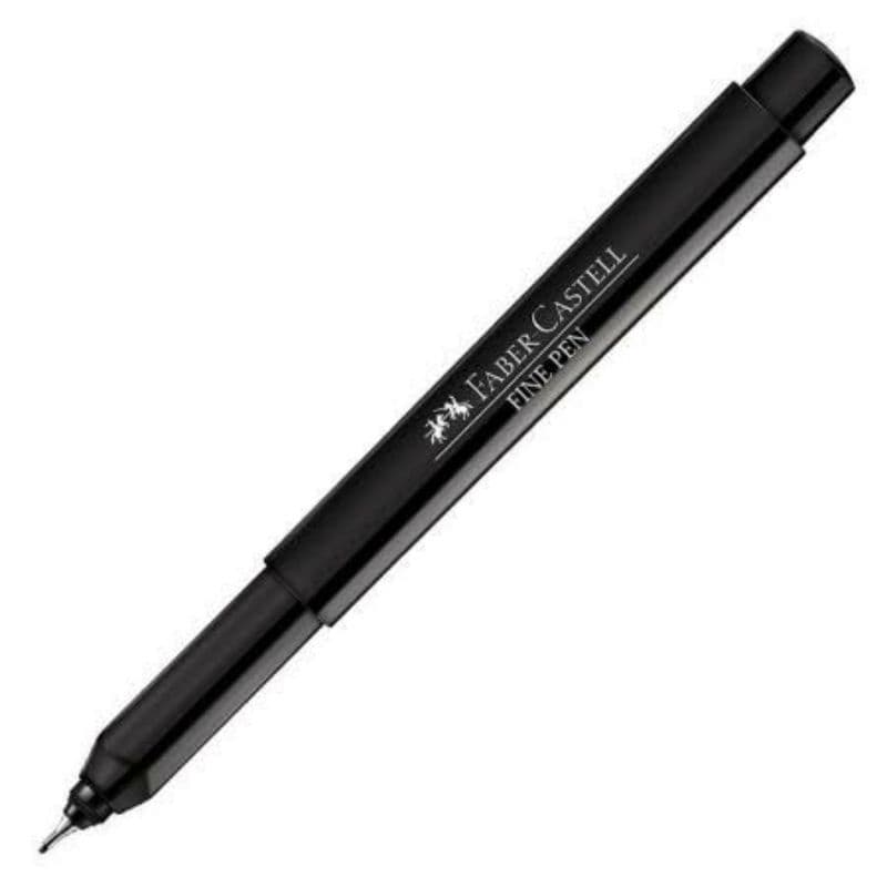 Caneta Fine pen Faber Castell Preta Azul e Vermelha Ponta Fina Macia Desenho 0.4mm