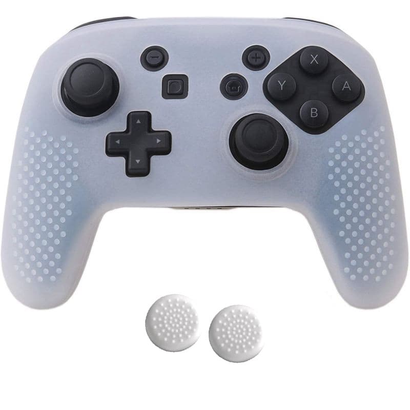 Kit Capa Silicone + Par Grips Nintendo Switch Pro Controller
