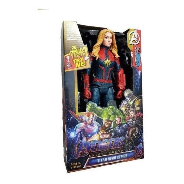 Boneca Super Capitã Marvel Com Luz E Som Frases de guerra 30cm nova