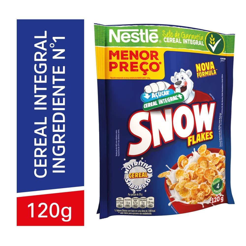 2 unidades Cereal Matinal Snow Flakes Nestlé 120g