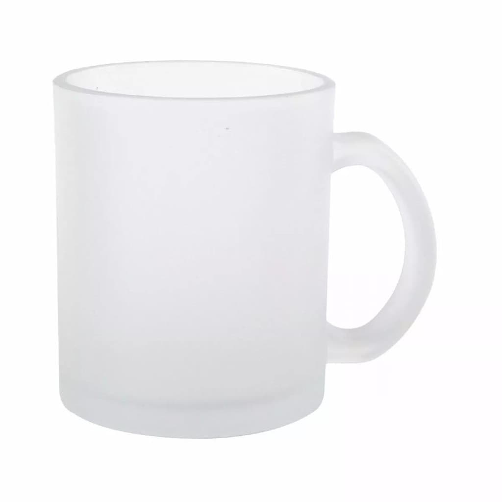 Caneca Para Sublimação De Vidro Jateada Deko 325ml 5 Unidades + Caixinhas Individuais