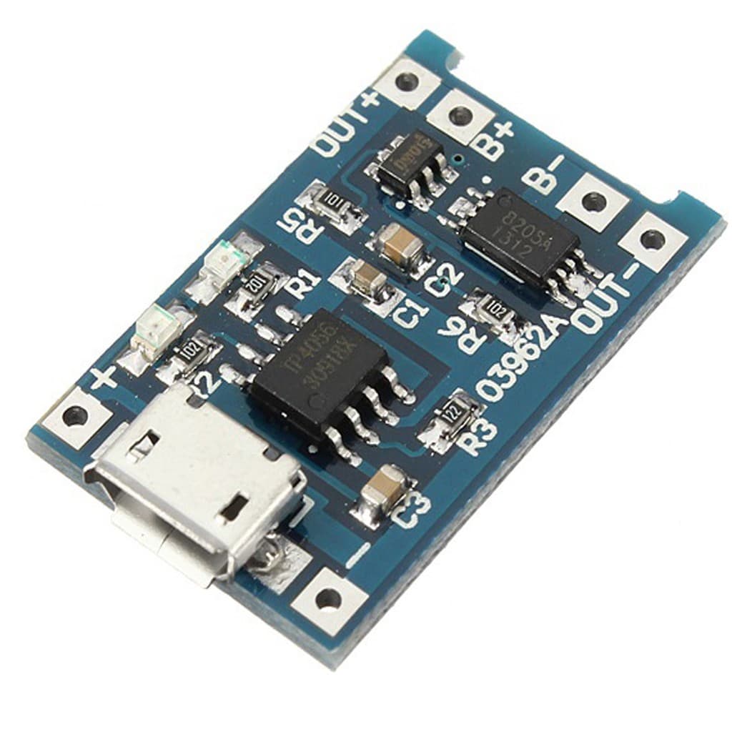 Módulo Carregador Baterias 3,7v 1a Tp4056 Com Proteção