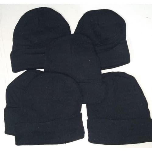 Kit 3 Toucas 100% Algodão Cor Preta