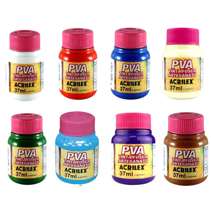 2 Tintas Pva 37mL Acrilex - Atacado