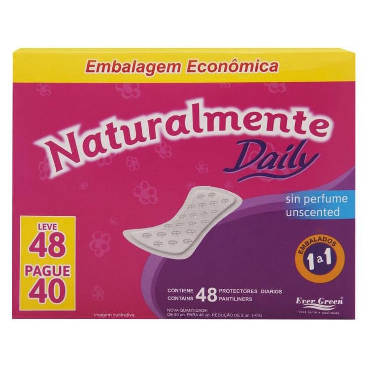 Protetor Diário Naturalmente Daily 48 Unidades