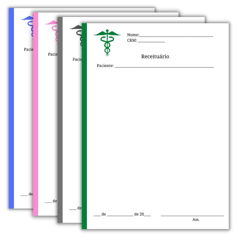 Receituário Médico Pronta Entrega - 15x21 Blocado