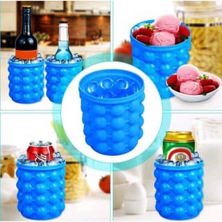 Mini Balde de Silicone para Produzir Gelo Forma Balde Para Fazer Gelo - Ice Magic Cube Rápido Fácil e Prático
