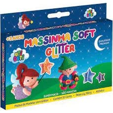 Massinha De Modelar UTI Guti Com Glitter 12 Cores