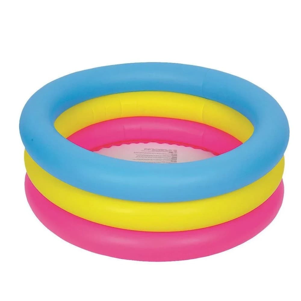 3 Anéis Piscina Inflavel Infantil 88 litros Summer fun3 Anéis Piscina Inflavel Infantil Praia Brinquedo Pequena