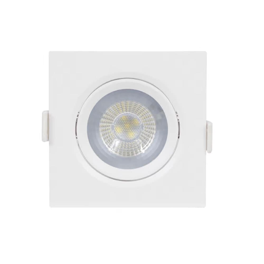 Spot Embutir Quadrado LED 3W 3000K Branco Quente Biv. Galaxy