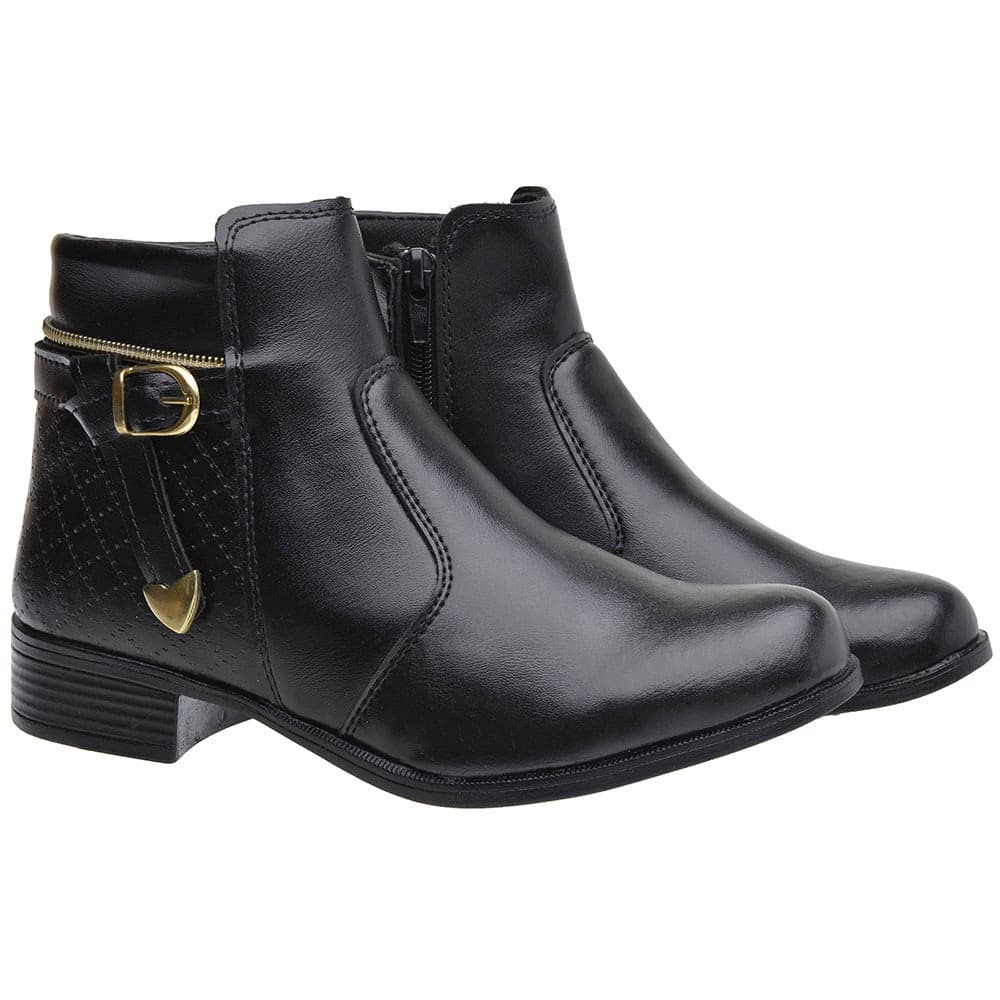 Coturno Bota Feminina Cano Curto Médio Coturno Zíper Exclusiva Promoção Liquidação Atacado