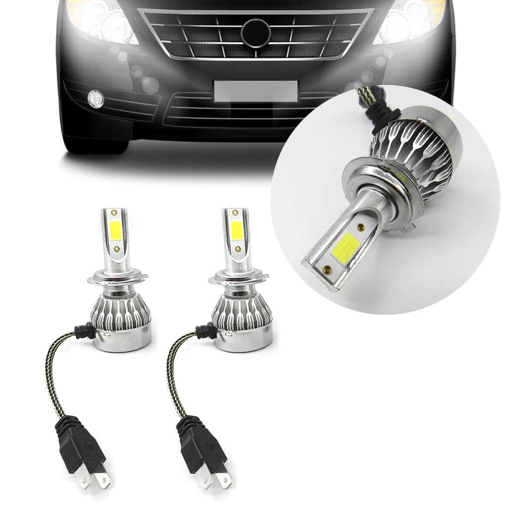 Kit Lâmpada Ultra Super Led 20000lm H7 6500k Efeito Xênon - 2 Peças