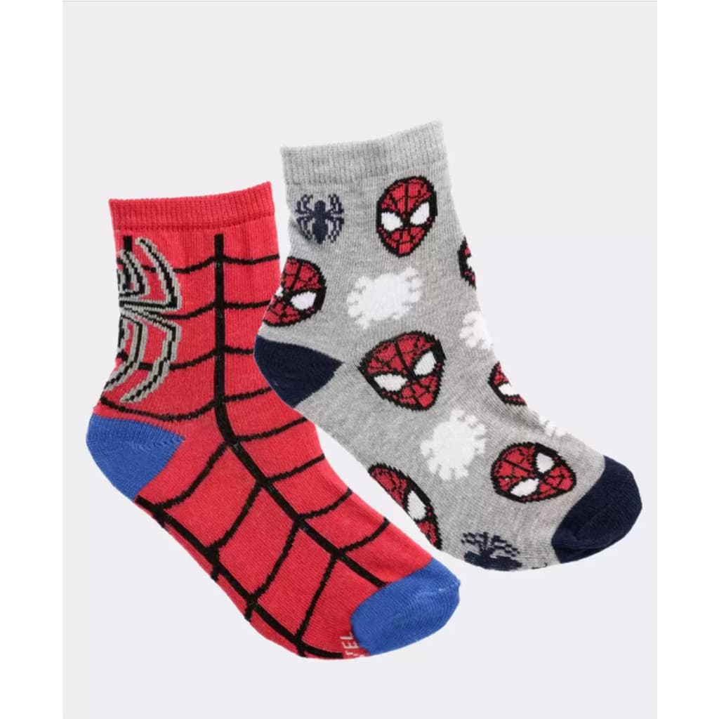 Kit 2 Pares Meias Infantil Soquete Homem Aranha Marvel tamanho 18 ao 22 Envio Imediato