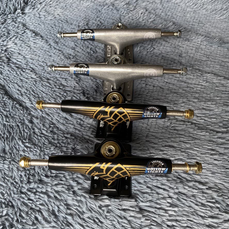 148 Thunder truck Caminhões De Skate 2pcs Caminhão Duplo Oco ilver Preto Ouro super Leve