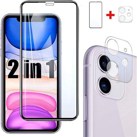 Kit Película para Câmera iPhone 11 +  Película 3d de Vidro Tela Frontal