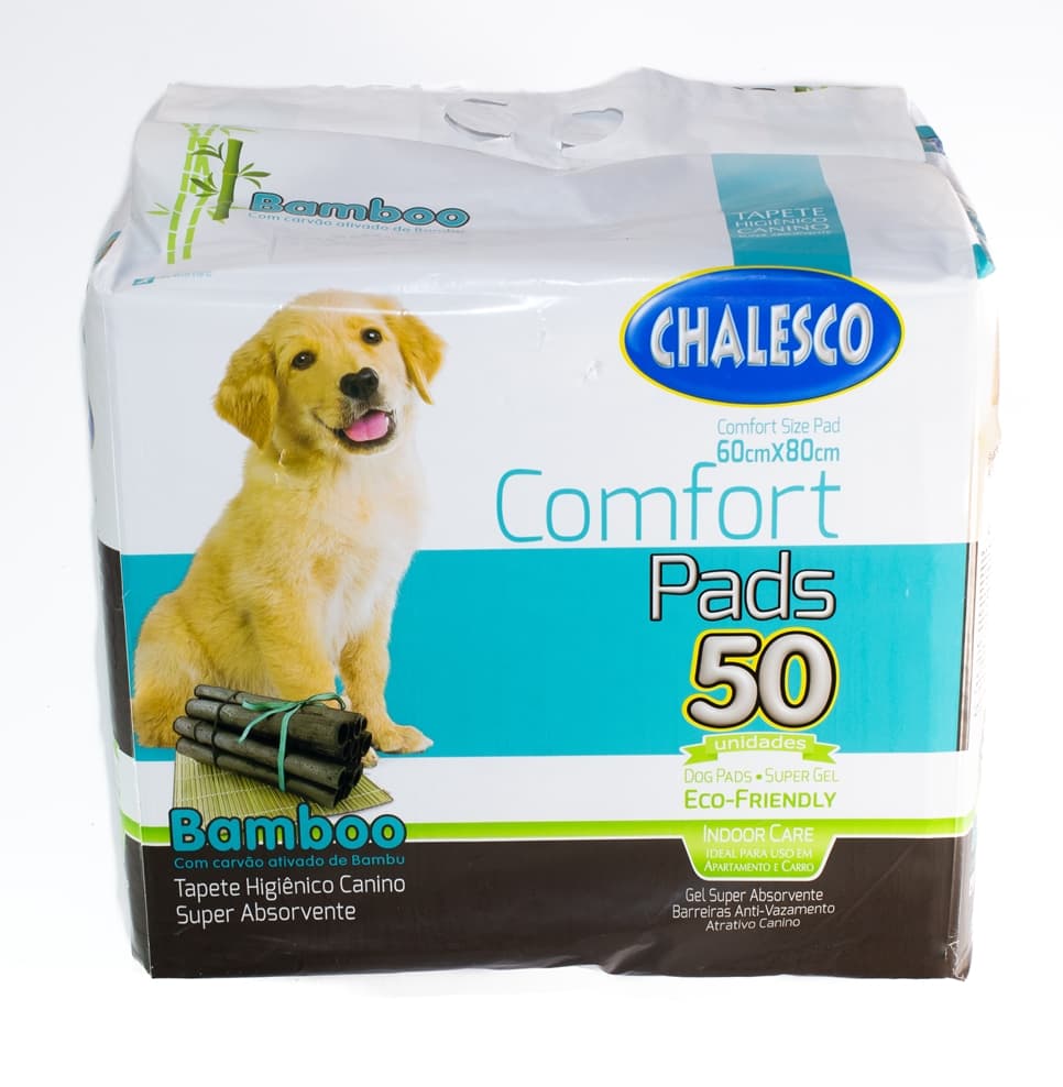 Tapete Higiênico Comfort Bamboo Com 50 Unidades Chalesco Para Cães