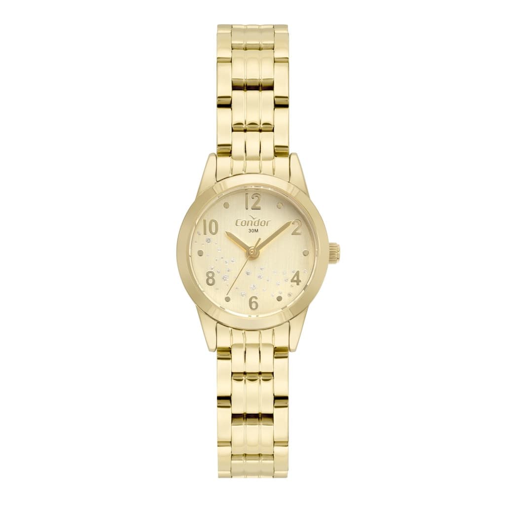 Relógio Feminino Mini Condor Dourado Pequeno Analógico