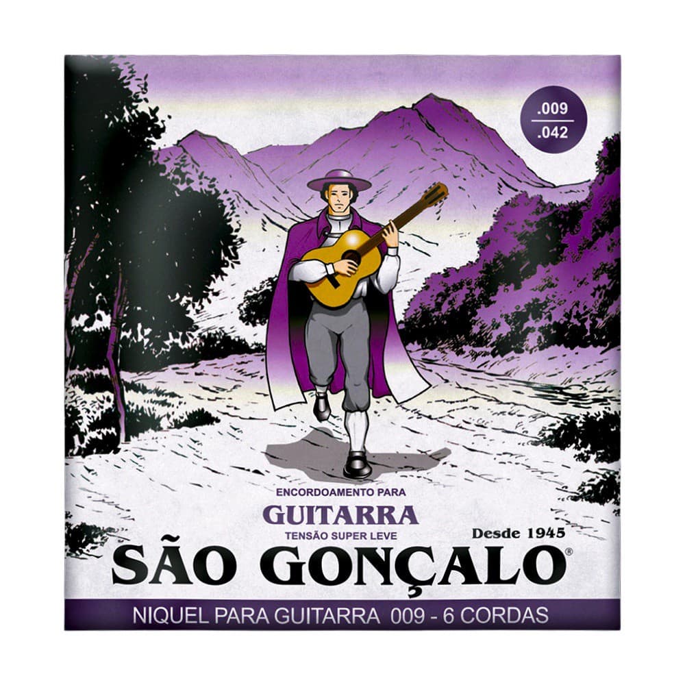 Encordoamento Níquel São Gonçalo para Guitarra - Calibres