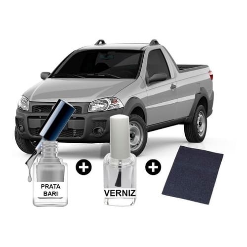 Tinta Tira Risco Automotiva Strada Prata Bari
