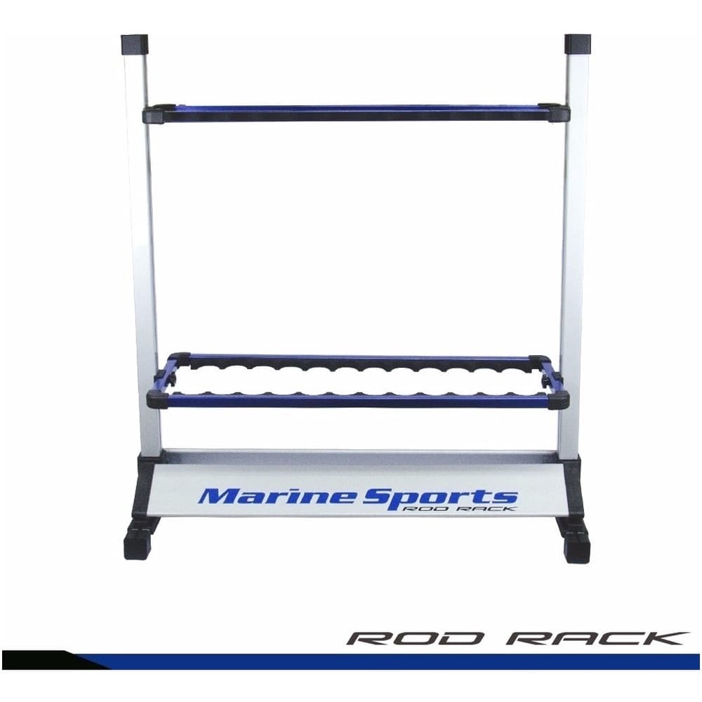 Suporte Porta 24 Varas De Pesca Rod Rack Aluminio Chao - Marine - Envio Já