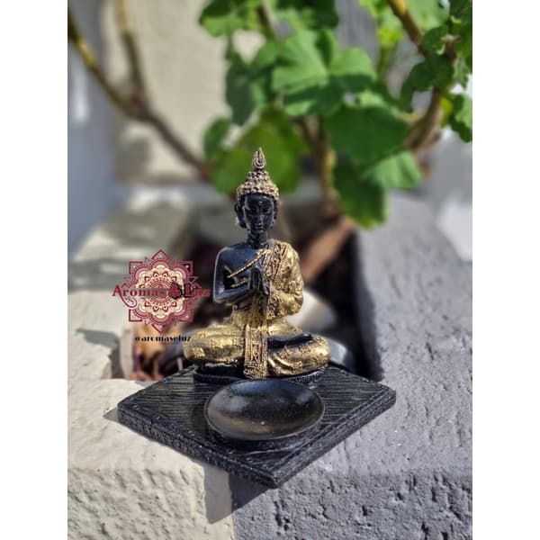 Incensário Buda Gratidão 14 cm Resina