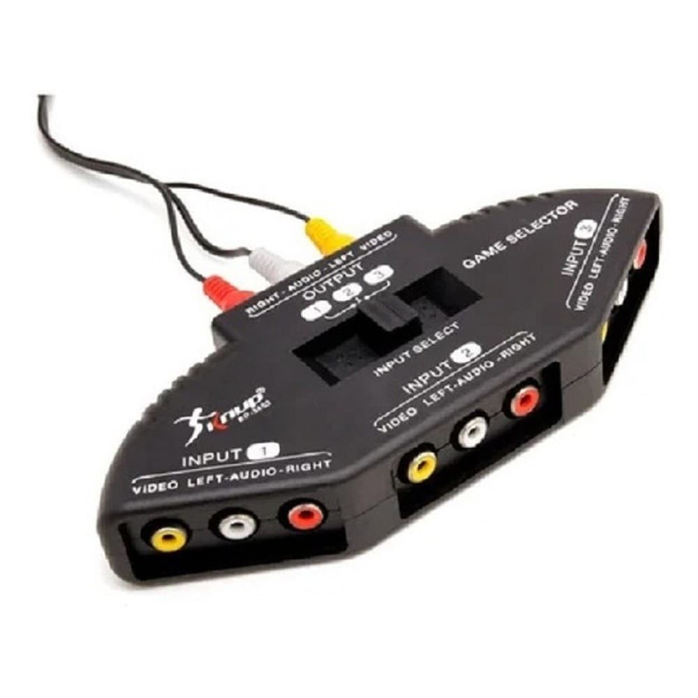 Seletor Chaveador Comutador Switch Av Rca 3x1 Video Composto Analogico Univeral TV Monitor LCD LED Oled