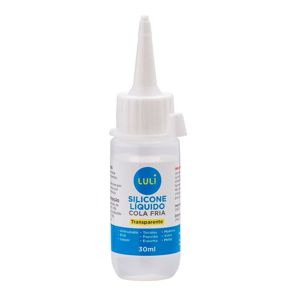 01Unidade de Cola de Silicone Líquida para Artesanato Luli / Cola Fria de 30ml