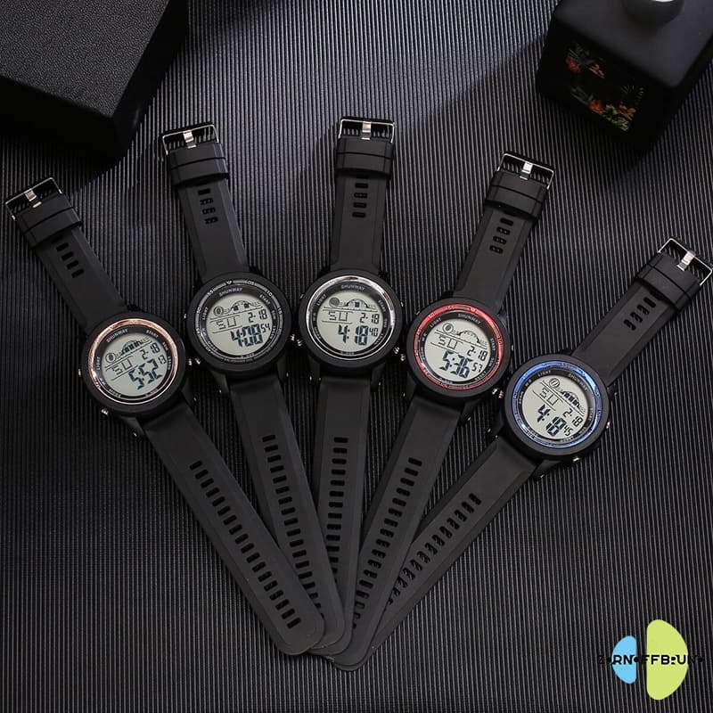 Relógio masculino multifunções esportivo à prova d'água digital LED digital