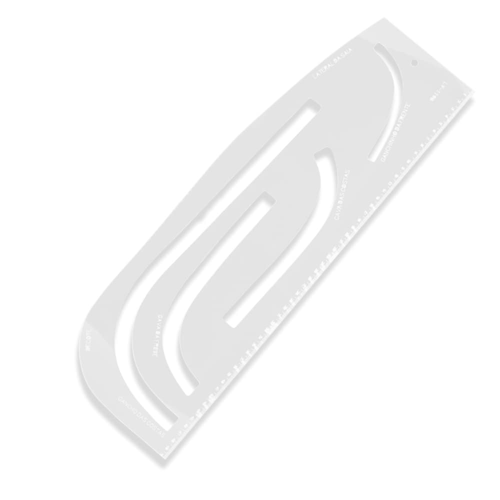 Régua Corte e Costura Modelagem Alfaiate 1196 Acrilico 50x14cm