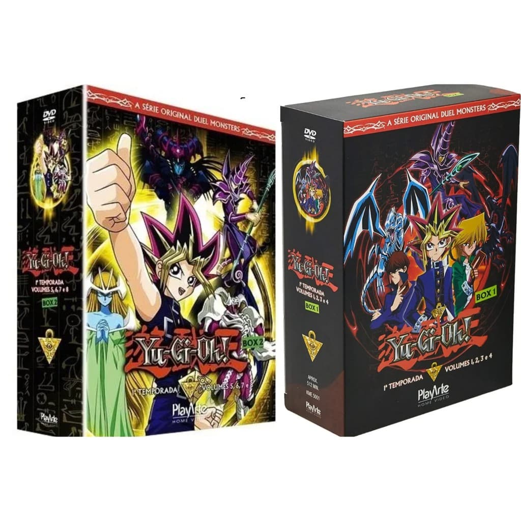 Box Yu-gi-oh 1ª Temporada Volume 1 e 2 Original e Lacrado - 8 DVD's