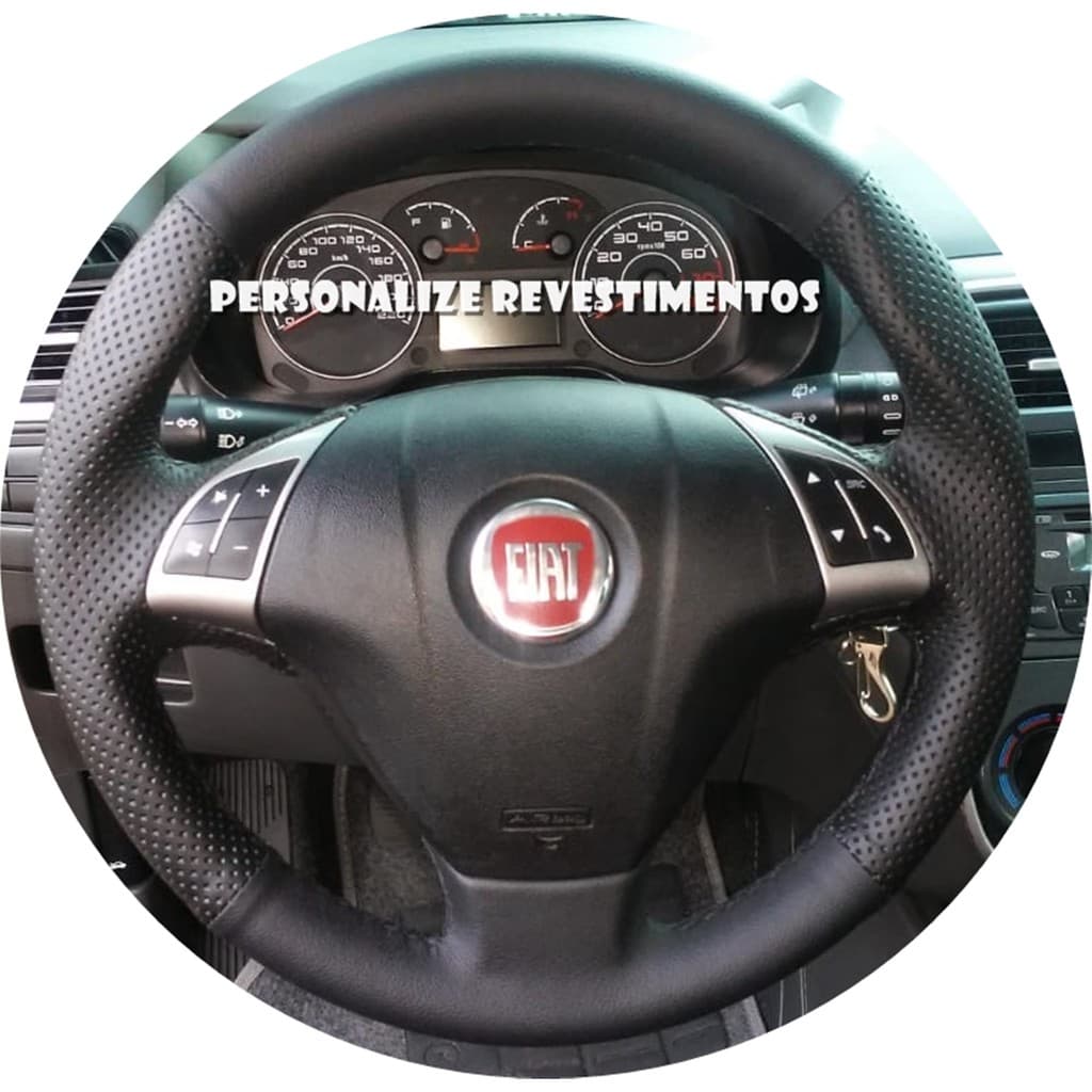 Capa De Volante Costurada Do Punto Com Controle