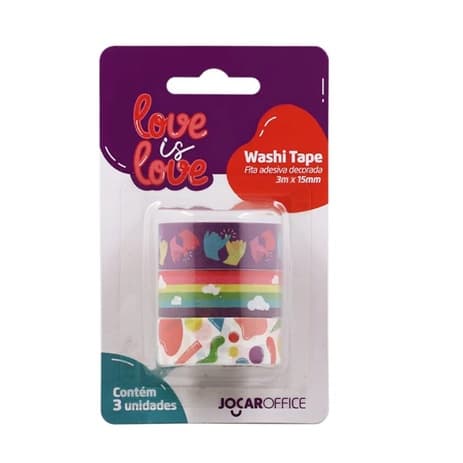 WASHI TAPE LOVE IS LOVE ABSTRATO