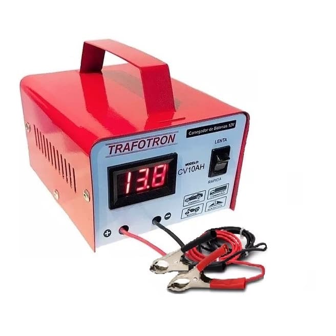 Carregador de bateria CV 10AH inteligente carro e moto