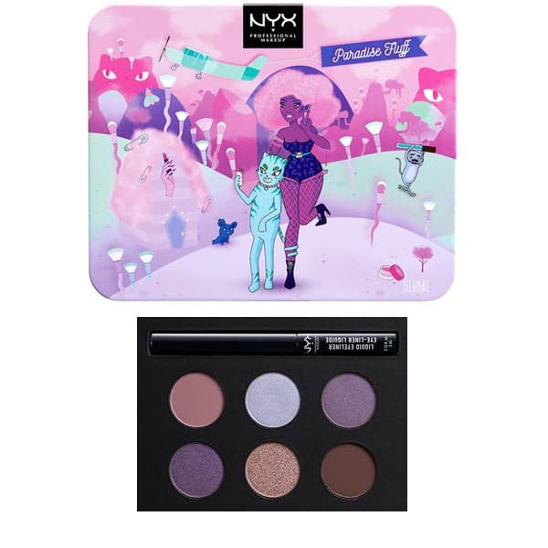 BELEZA MINHA | NYX Paleta de Sombras  Delineador PARADISE FLUFF SHADOW & LINER SET | Embalagem lata | Original