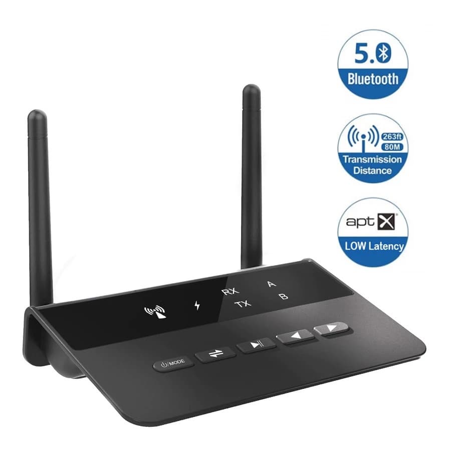 Transmissor RCA 80M Bluetooth 5.0 Receptor De Música Adaptador Sem Fio De Áudio 3.5mm AUX Jack Para TV PC Fones De Ouvido Carro