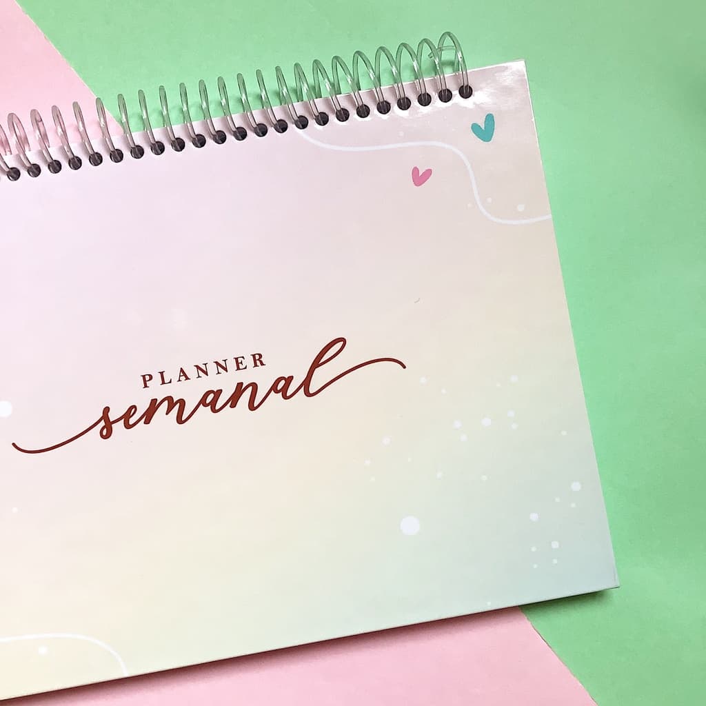 Planner semanal 21x15cm | 60 folhas | Agenda de planejamento | desk planner | personalizado