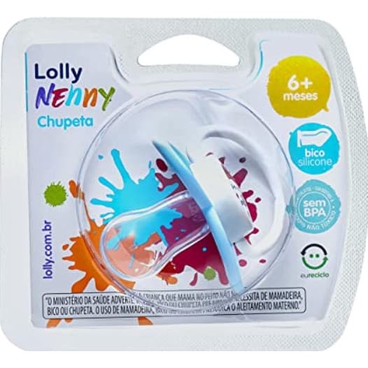 Chupeta Joy Azul Lolly Redondo