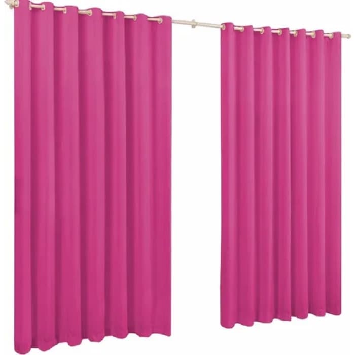 Cortina de Microfibra 4,00x2,80 Pink Ilhós Cromado Quadrado.