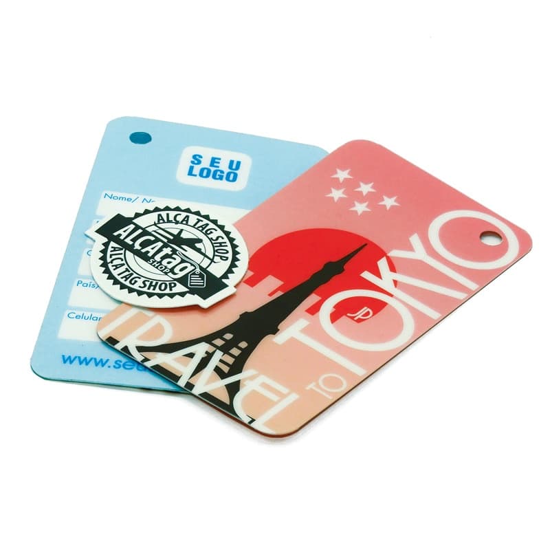 100un Tag Personalizada PVC 0,27 Identificador Mala Bagagem