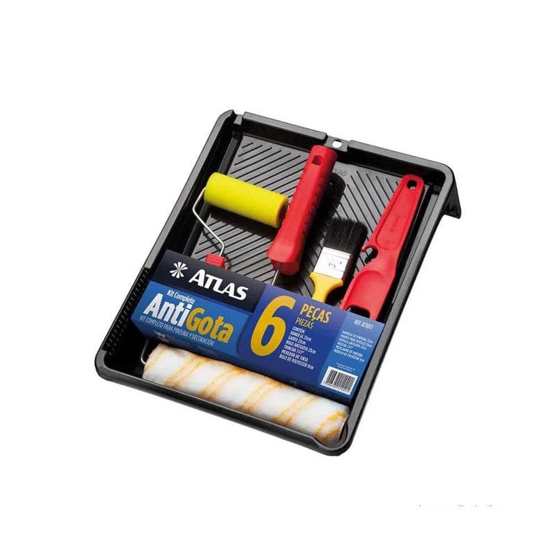Kit bandeja para pintura 6 peças preto AT1017 Atlas