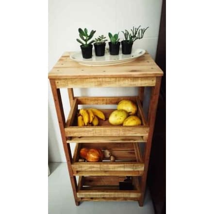 Fruteira 100% sustentável, feita em ripas de pallets