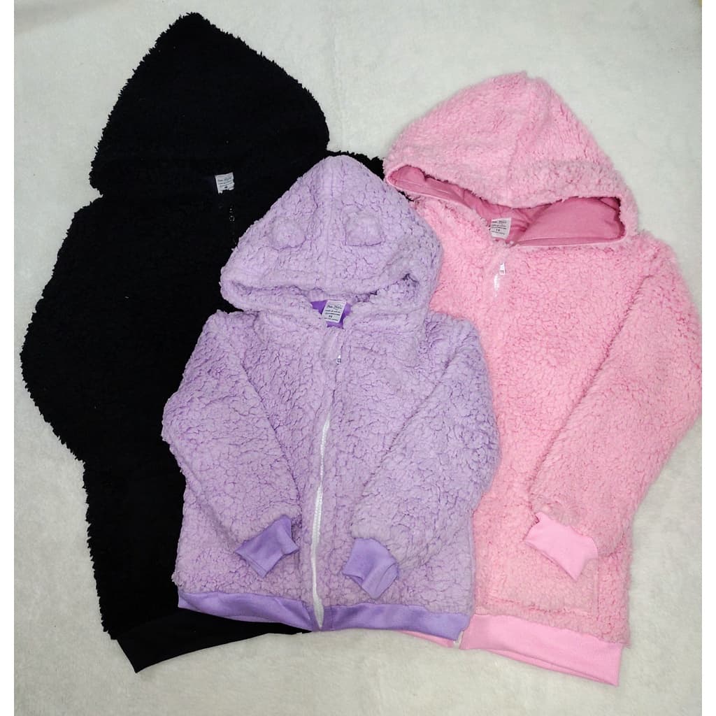 Casaco Teddy Quentinho Infantil Menina Menino Carneirinho Peluciado Inverno