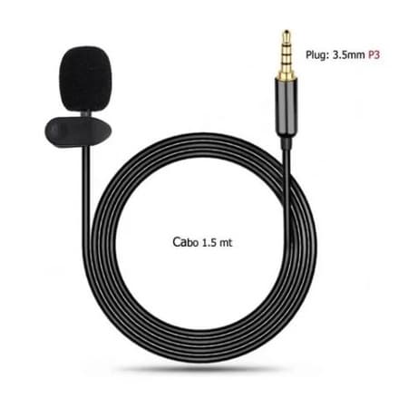 Microfone De Lapela Celular Camera Computador Live